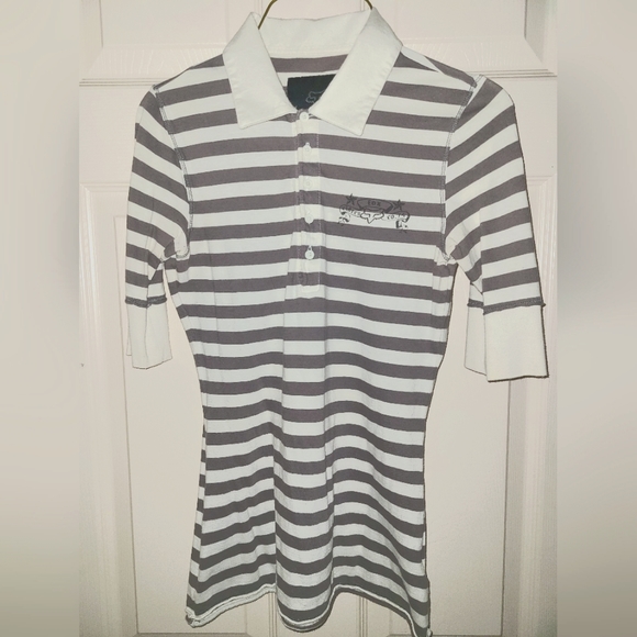 Fox Striped collared t-shirt - Picture 1 of 6